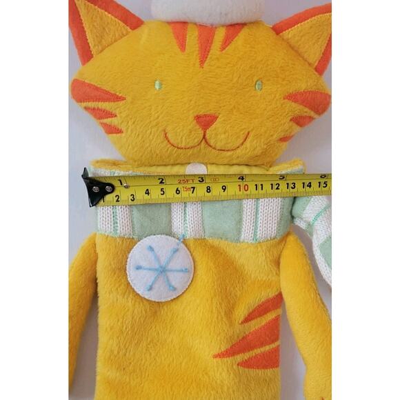 Ganz Cat Stocking Yellow Tabby in Christmas Hat Measures Approx. 26 In x 6.5 In - Picture 11 of 12